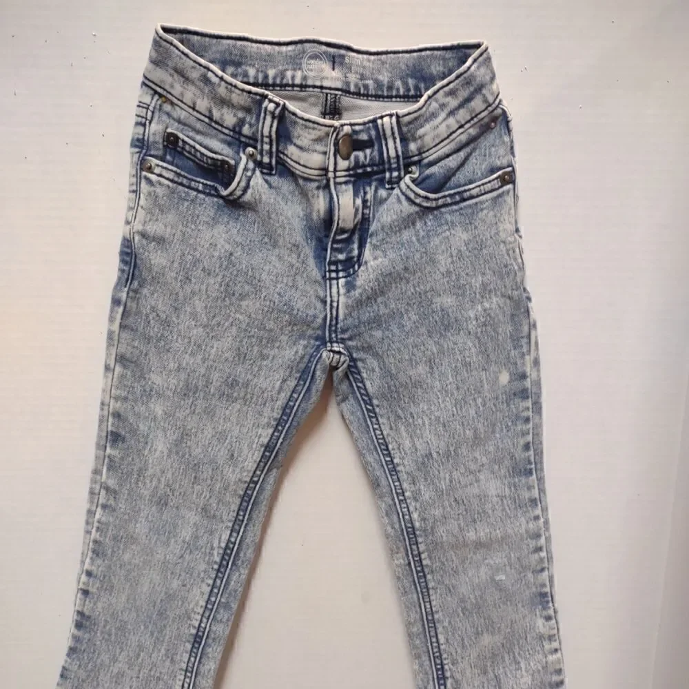 👍 Wonder Nation Size 5 Acid Washed Jeans. K1